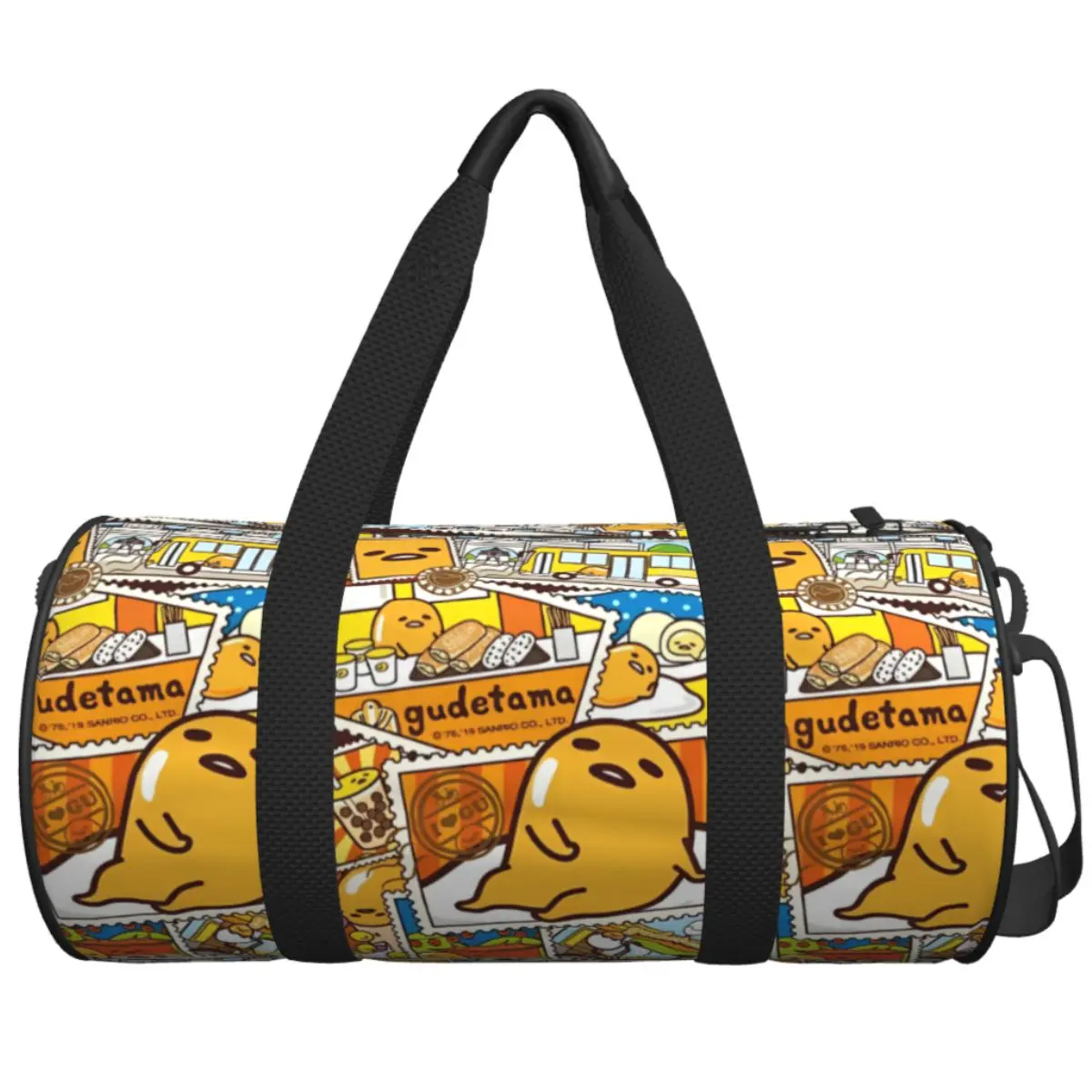 

Gudetama Egg Printed Travel Bag Large Capacity Sport Bags Oxford Couple Design Gym Bag Casual Novelty Fitness Bag