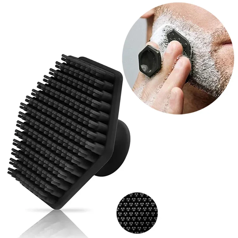 Men Facial Cleaning Brush Scrubber Silicone Miniature Face Deep Clean Shave Massage Face Scrub Brush Face Cleaner