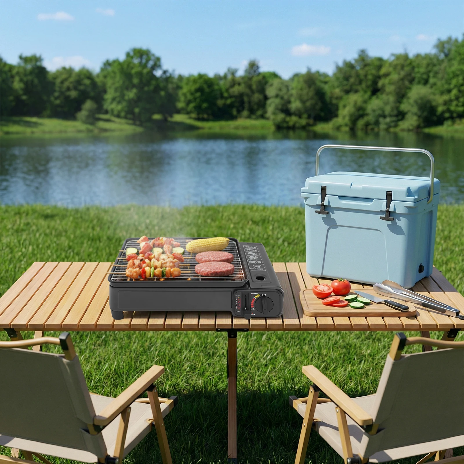 2.2KW Portable Butane Gas Barb - Camping Cooking Tray recension och pris