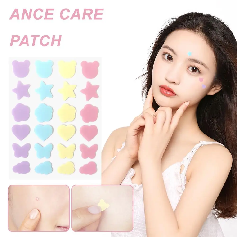 24PCS/set Pimple Patch Acne Colorful Invisible Acne Removal Skin Care Stickers Concealer Face Spot Beauty Makeup