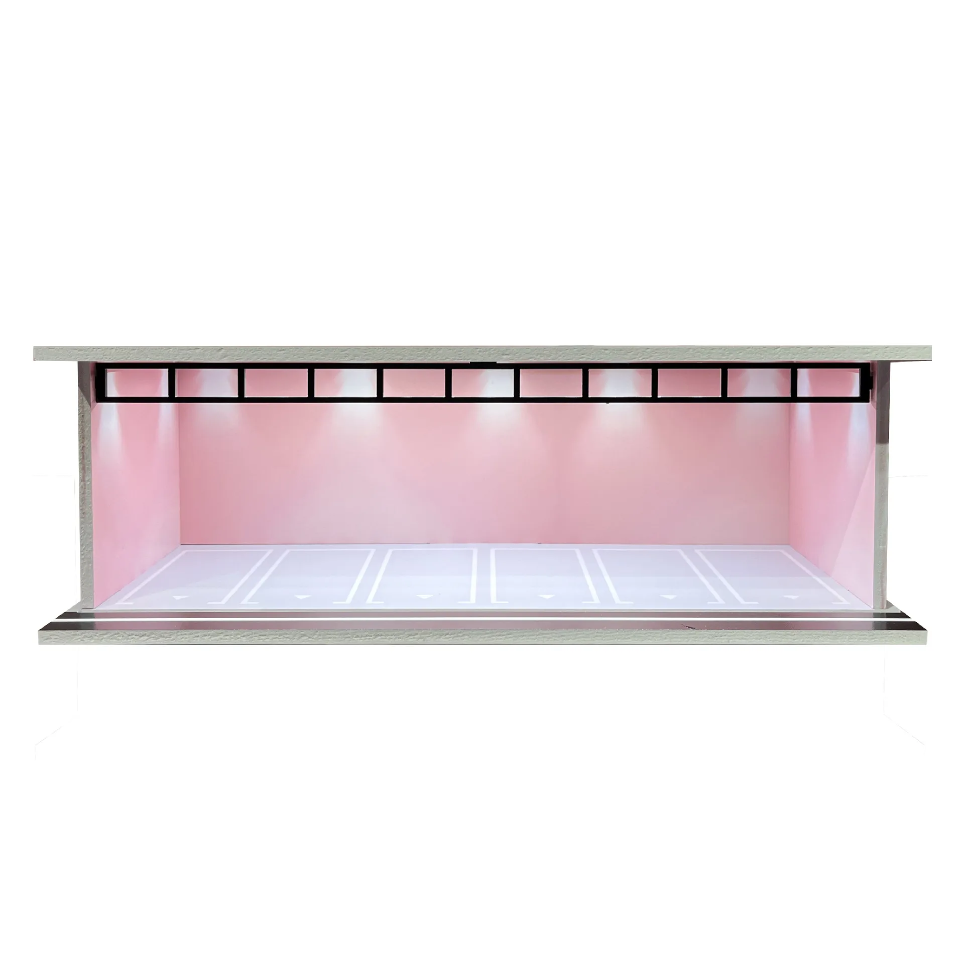 1:64 Miniatur-Auto-Garagenvitrine – Modell-Spielzeug-Aufbewahrungsbox, staubdichter Organizer und Szenenständer für Sammelfahrzeuge