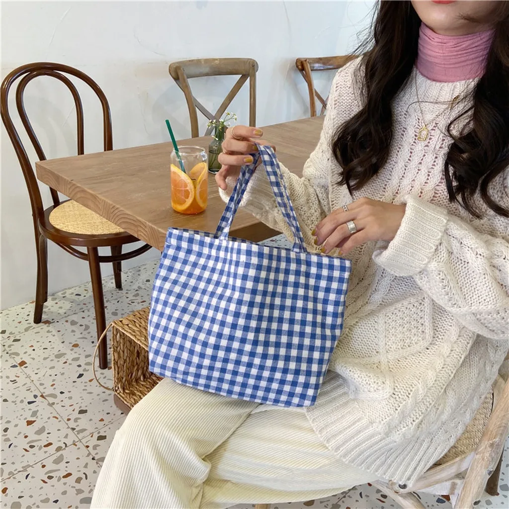 Portable Handbag Easy To Carry Daily Use Tote Casual Tote Bag Lightweight Cotton Linen Tote Bag For Leisure Travel Meeting With