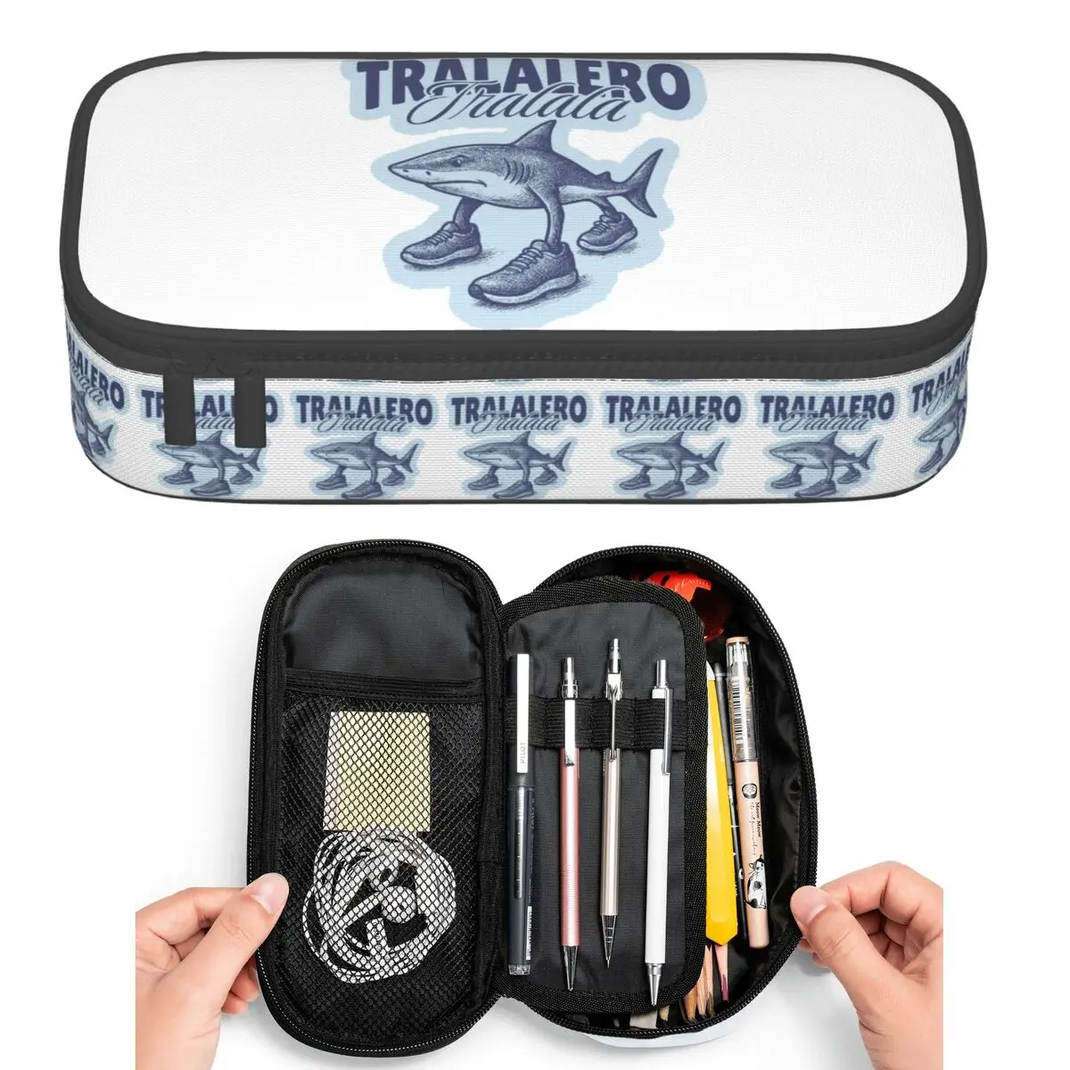 

Tralalero Tralala Shark Italian Brainrot пеналы для студентов коробка для ручек сумка-карандаш большой емкости пенал держатель для ручек