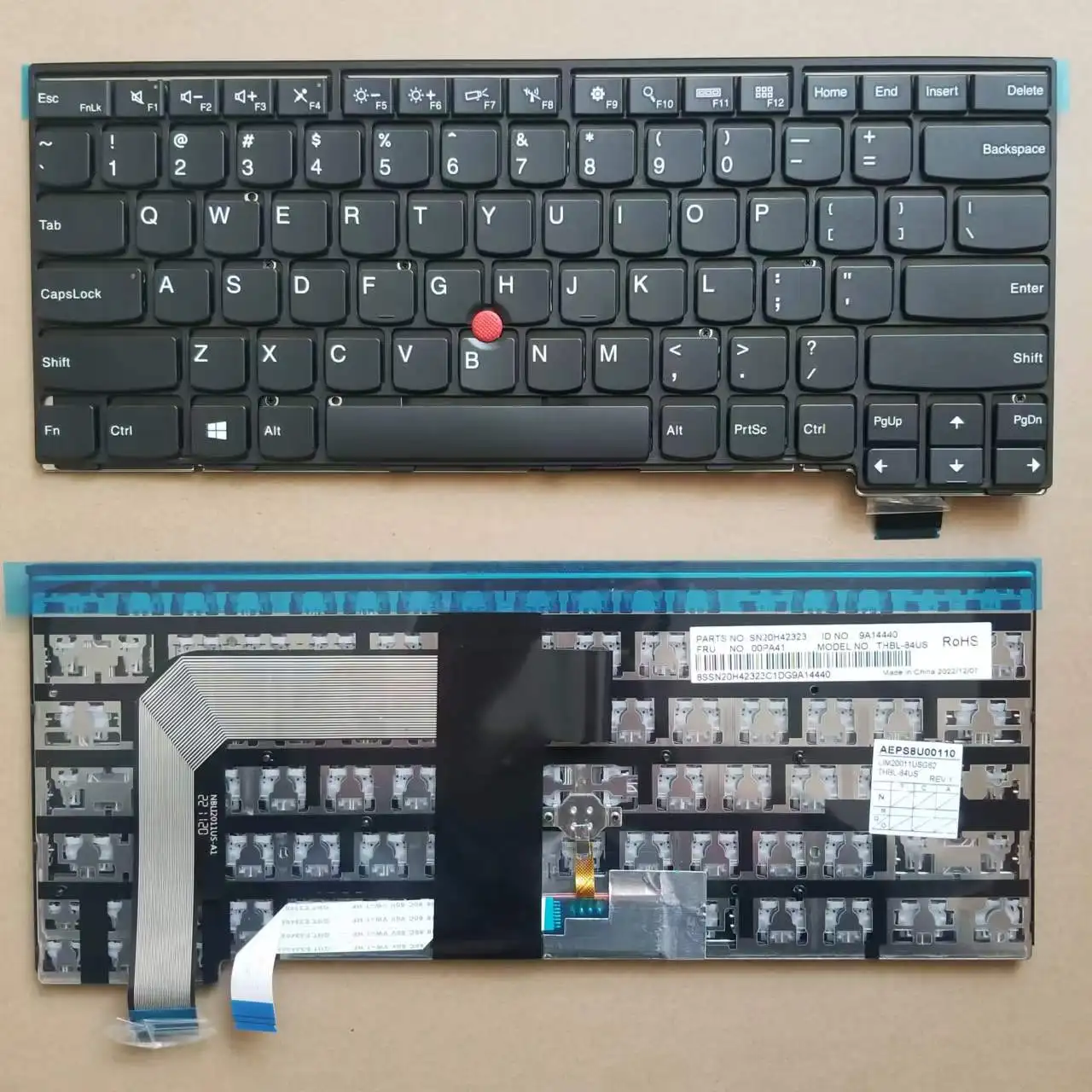 Imagem -06 - Lenovo-thinkpad T460s T470s T460p Keyboard Eua Reino Unido fr ru Inglês Francês Russo Novo