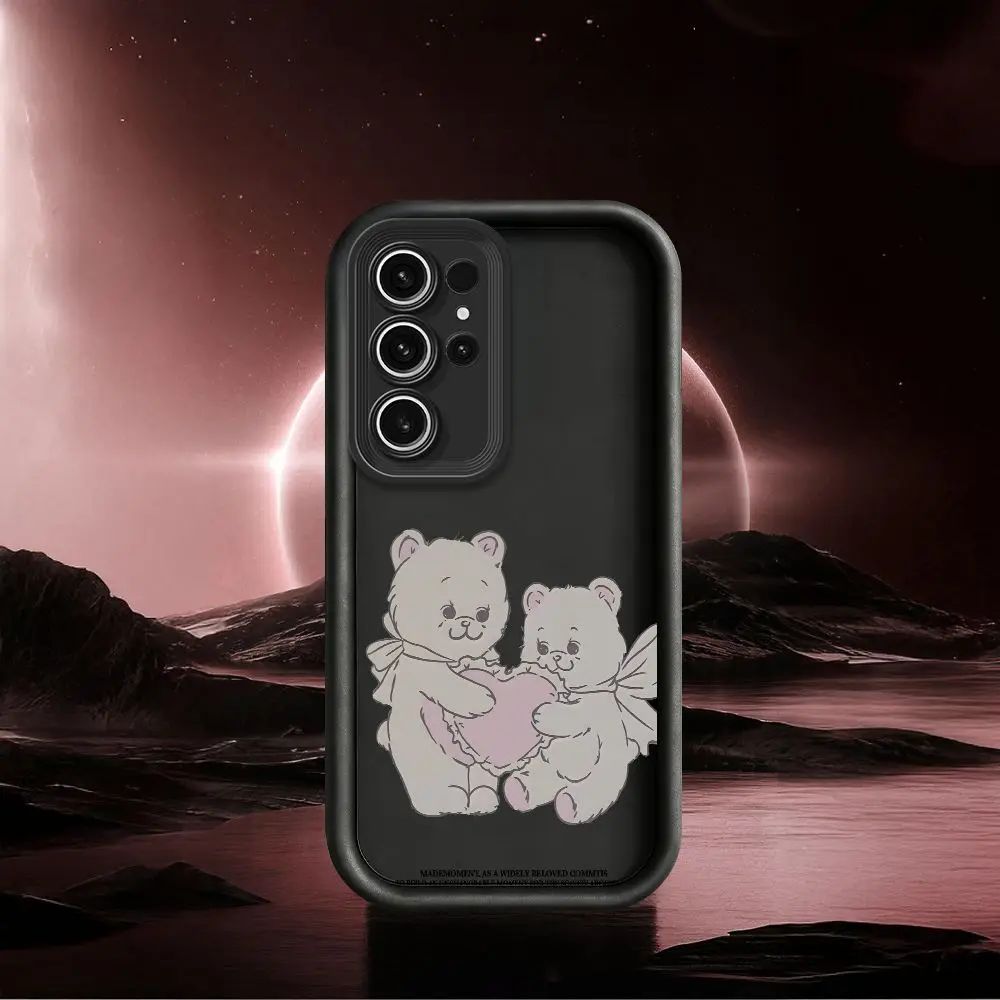 Cute Pair Bears Case For Samsung Galaxy S26 Ultra Plus S25 S24 S23 S22 S21 S20 Note 20 Ultra Plus FE Cover Lens Protective Cases