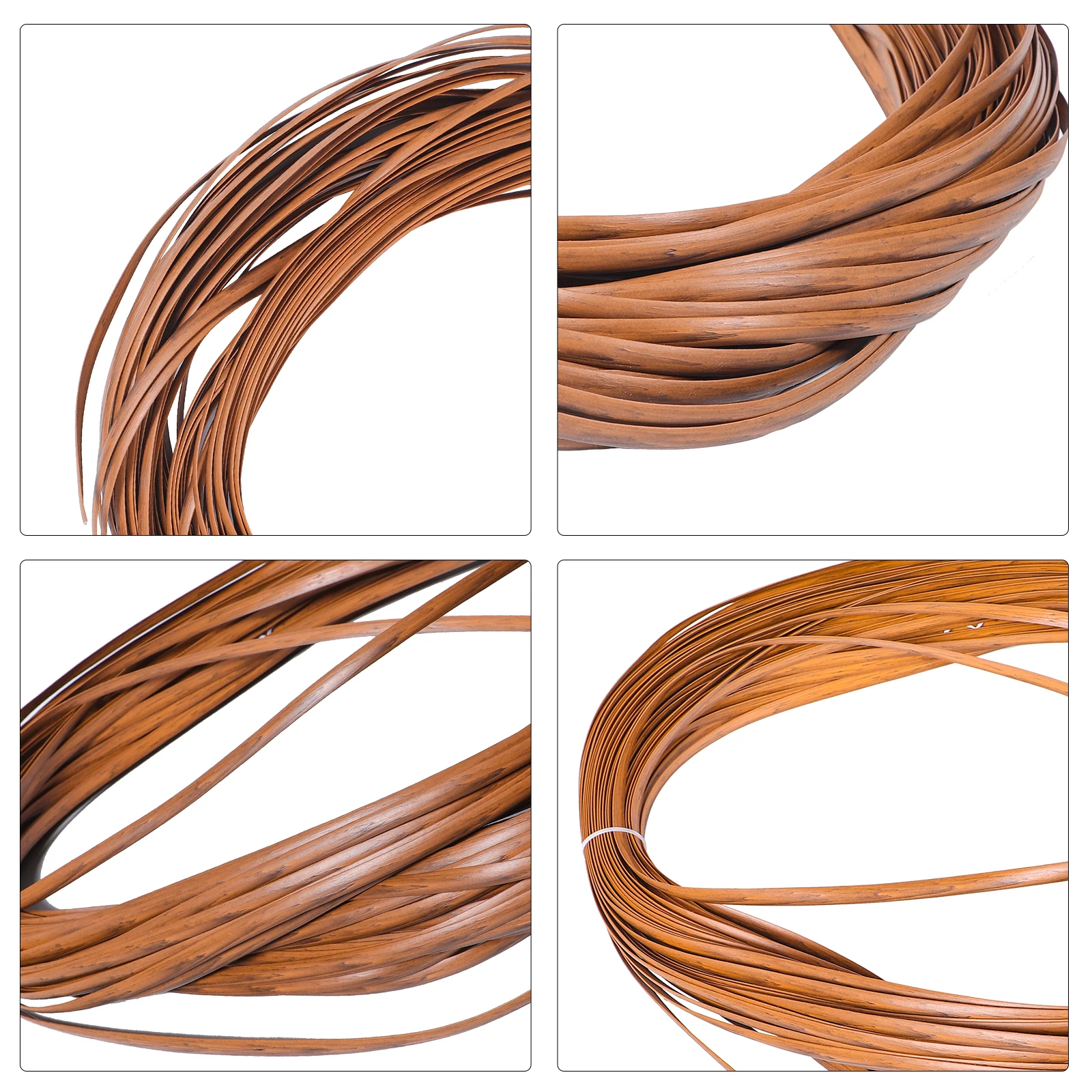 

1 Roll Plastic Pe Rattan Flat Chair Repair Material High Strength Grey Brown Wicker Furniture Repair Supplies Multifunctional