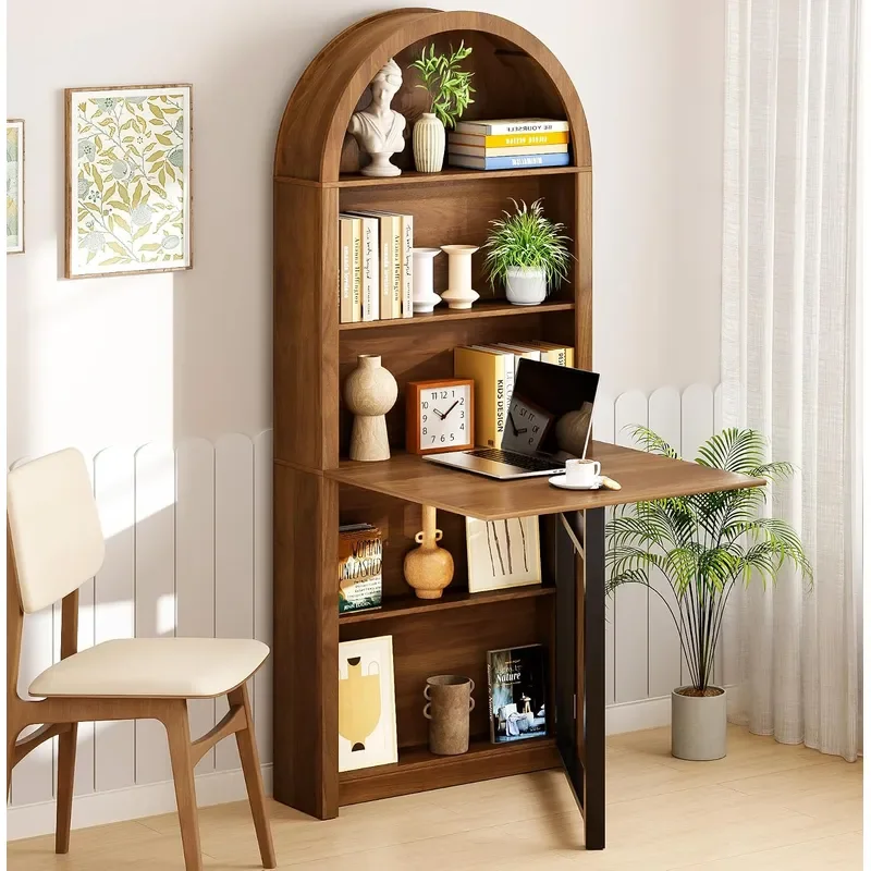 Folding Convertible Writing Table Fold-Out Murphy Desk Computer Desk