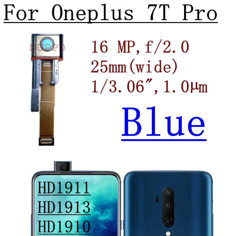 Original Front Rear Camera For OnePlus 7T Pro Selfie Frontal Wide Backside Full Set Camera Module Replacement Spare Parts