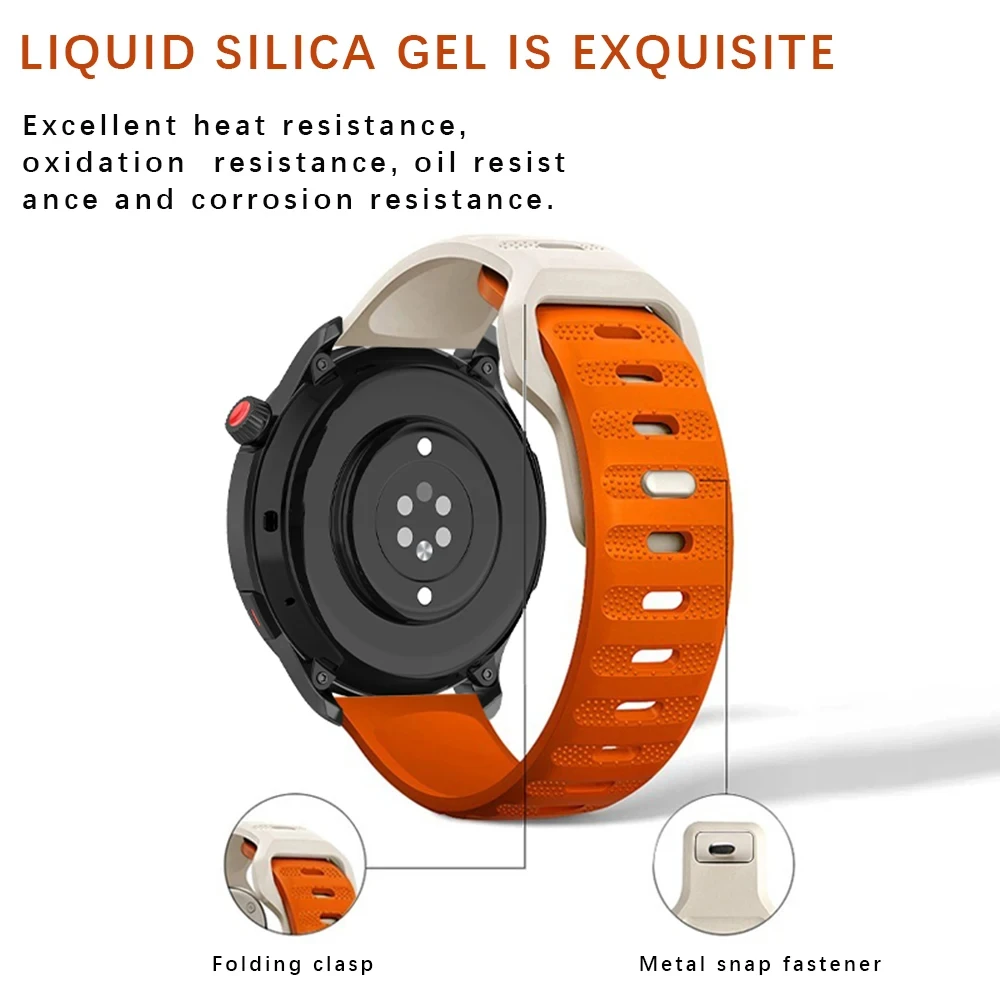 Bracelet coloré pour montre Huawei GT5 Pro, bracelet de sport en silicone, accessoires de bracelet de montre, 46mm