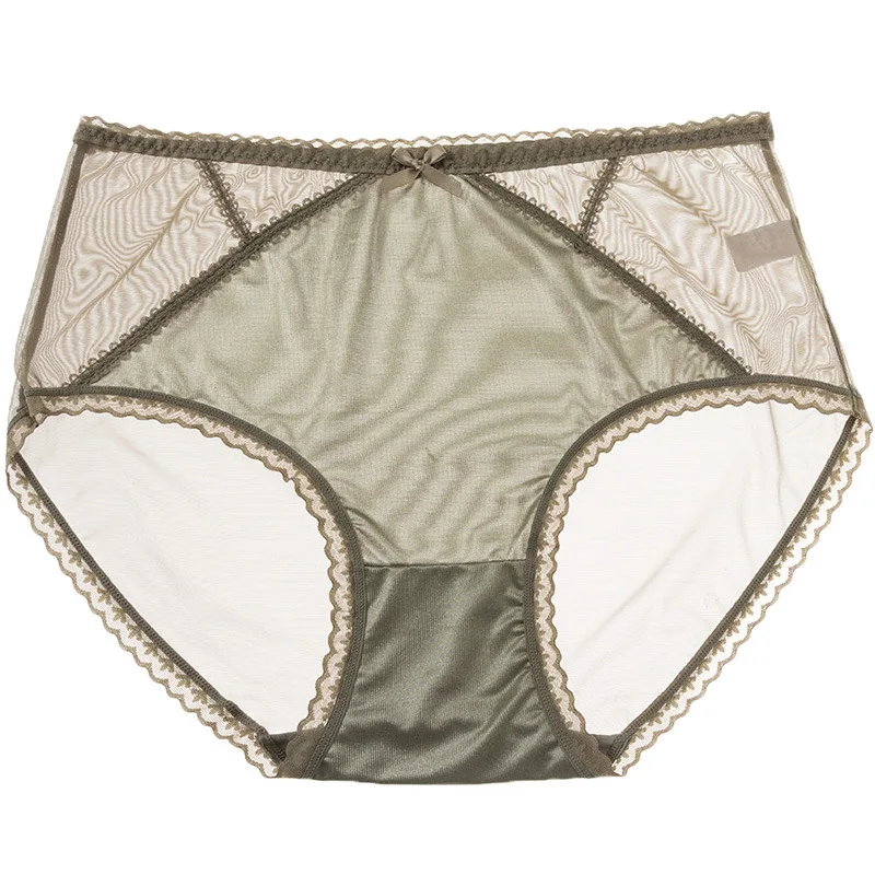 3PCS/Set Women\'s Panties Intimates Thin Net Girls Underwears Lace Plus Size 5XL Sexy Underpants