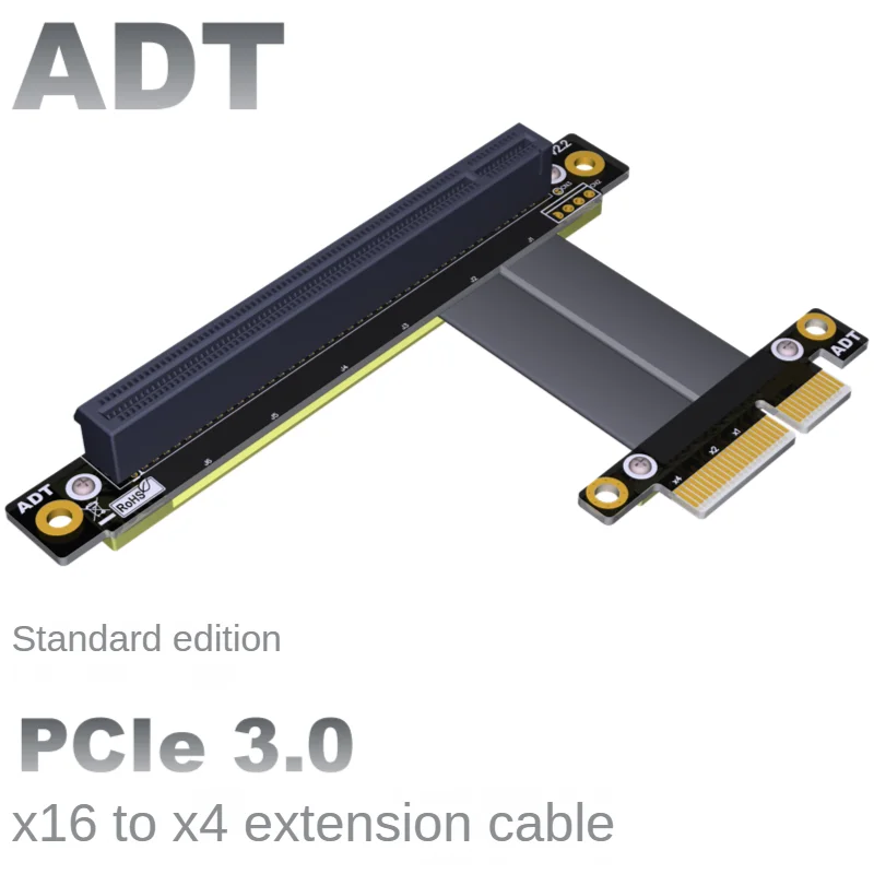 

PCI-E x4 Extension Adapter Cable x16 16x 4x PCIe3.0 High Speed stable Steerable lengthened 1U