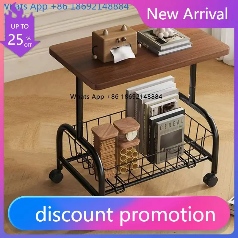 

Vintage Style Side Table for Living Room Bedroom Mobile Cart Coffee Table Home Storage Rack