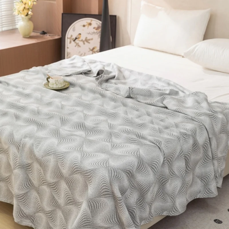 

Pure Cotton Throw Blanket,Breathable Summer Air Condition Comforter Quilt,Letter Leaf Bed Cover Bedspread Drop Shipping 150*200