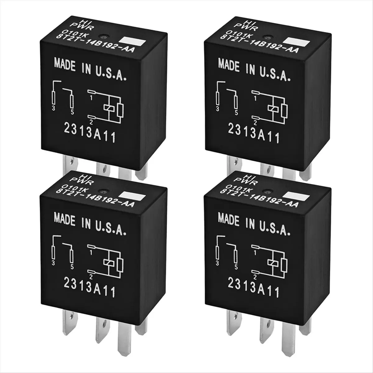 KSOL 8T2T-14B192-AA Relay - 4-Pin 12VDC Automotive Relay - Replacement for Edge New Mondeo Explorer Fan Relay