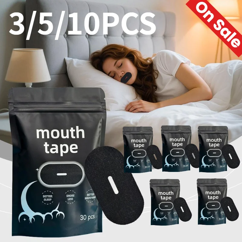 Anti-Snoring Mouth Tape Strips, Disposable Sleep Mouth Sealers to Reduce Snoring, Promote Nasal Breathing & Better Sleep