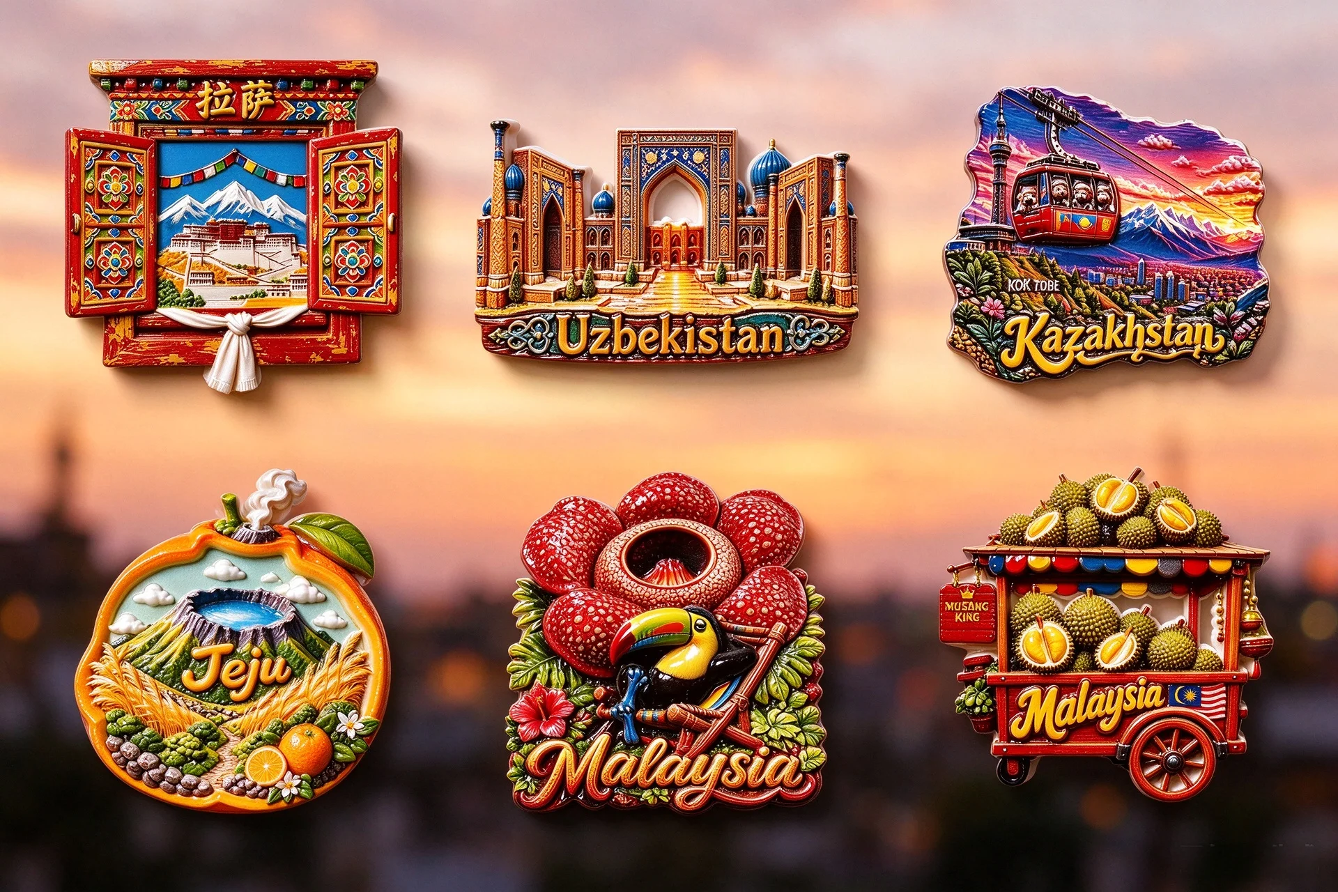 3D Resin Fridge Magnet World Countries City Tourist Souvenir Refrigerator Magnet Home Kitchen Decoration Collectible Gift Link 1