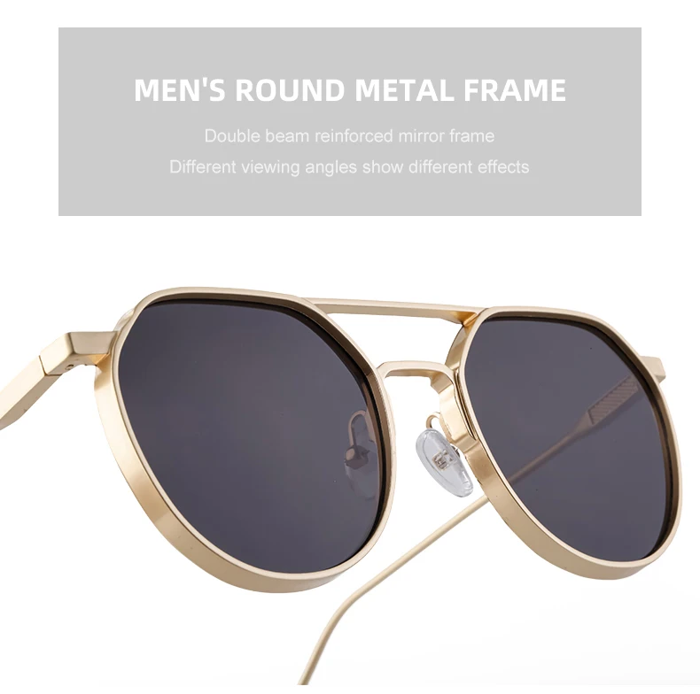 Gothic Steampunk Runde Sonnenbrille für Herren 2026 Luxus-Markendesigner Retro Punk Sonnenbrillen für Männer Vintage Eyewear Shades UV400 – Detail 8
