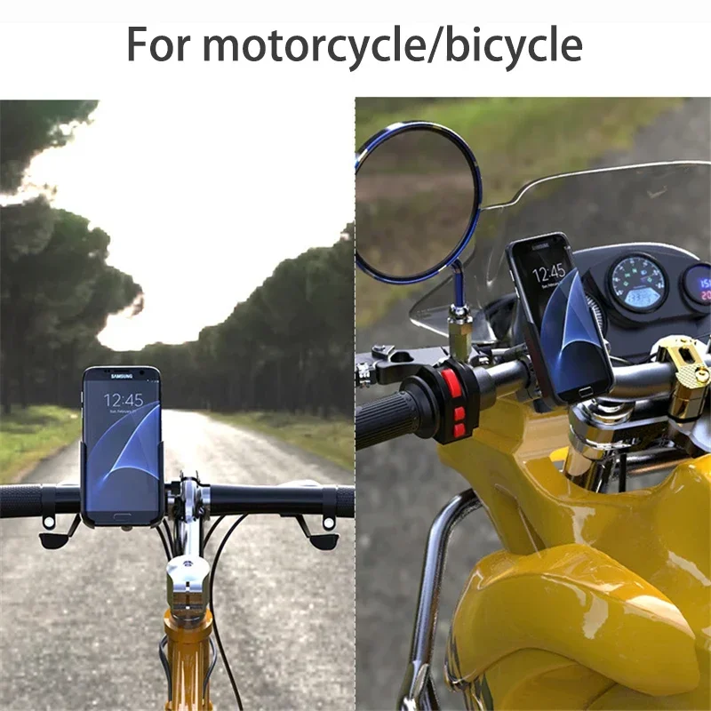 VIKEFON Aluminum Alloy Motorcycle Bike Bicycle Phone Holder for 4-7 inch Smartphone GPS Handlebar Mount Motorbike Accessories