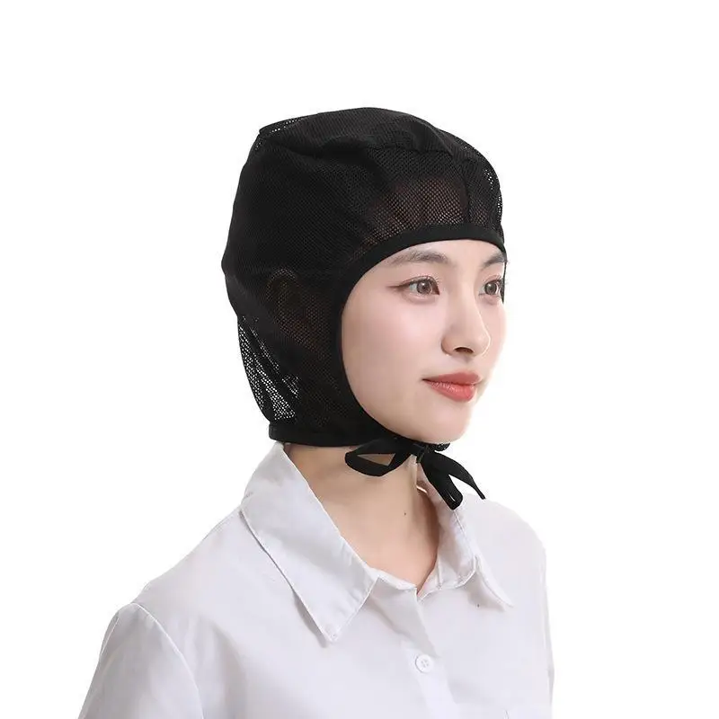 Breathable Mesh Work Cap Adjustable Strap Washable Soft Fabric Great for Hotel Catering Banquet Service Staff Use