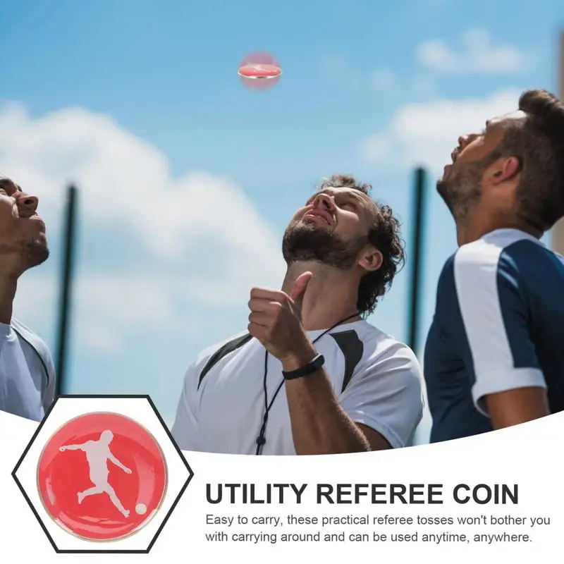Soccer Referee Coin Sports Toss Coin For Soccer Training Double-sided Referee Toss Coin For Soccer Football Volleyball Table