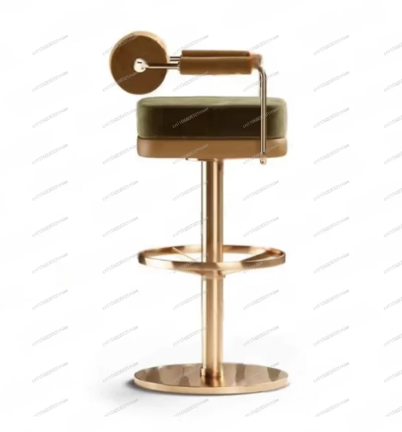 Simple modern light luxury bar chair Nordic rotating bar chair Italian cafe high chair boutique bar stool