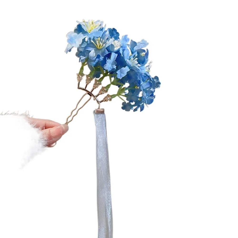 

Изящная заколка-цветок для волос в стиле бохо, имитация цветка, тайская заколка-шпилька, большой китайский стиль, боковая заколка для подружки невесты