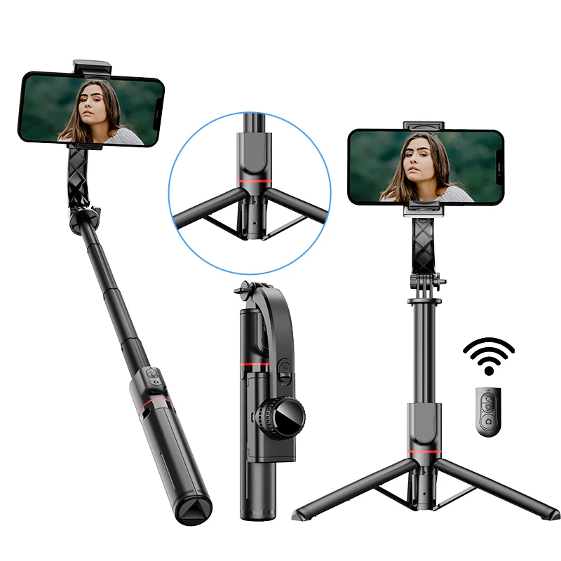 

L19 700mm Gimbal Wireless Remote Bluetooth Foldable Tripod Selfie Stick Tripe Stabilizer Monopod For IOS Android Smartphones