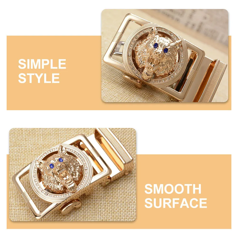 الذئب رئيس حزام مشبك للرجال الرجعية سبيكة خفيفة الوزن ارتداء المقاومة الجينز الخصر مشبك الرجال اللباس التبعي زي التبعي