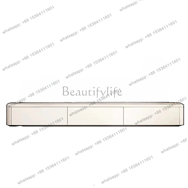 Mueble de TV Minimalista de Lujo, Color Blanco, con Almacenamiento, Diseño Simple, Elegante y Único, Muebles de Salón para TV, Muebles para el Hogar