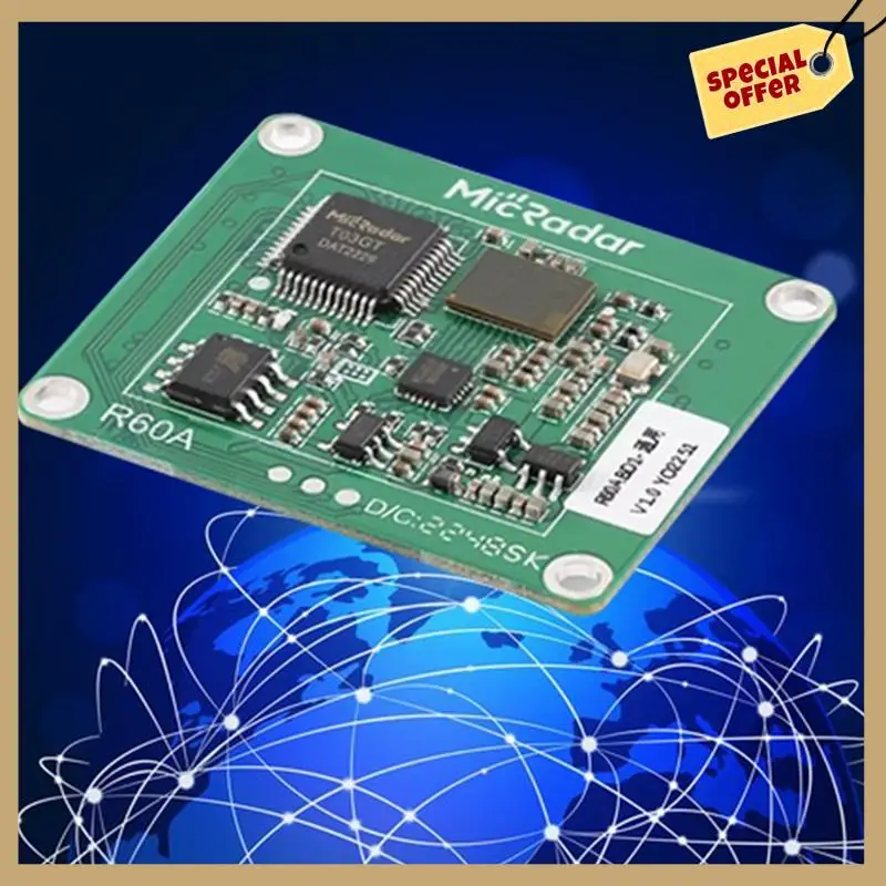Стабильная производительность-1 шт. R60ABD1 60G Радар миллиметрового диапазона Дыхательный модуль Радарный модуль мониторинга сна Многофункциональный порт