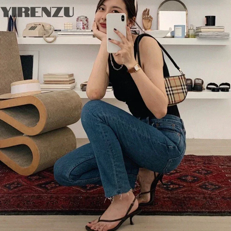 2025 New French Cat Heel Mid Heel Herringbone Sandals for Women's Summer Outwear Open Toe Clip Toe High Heel Sandals image 4