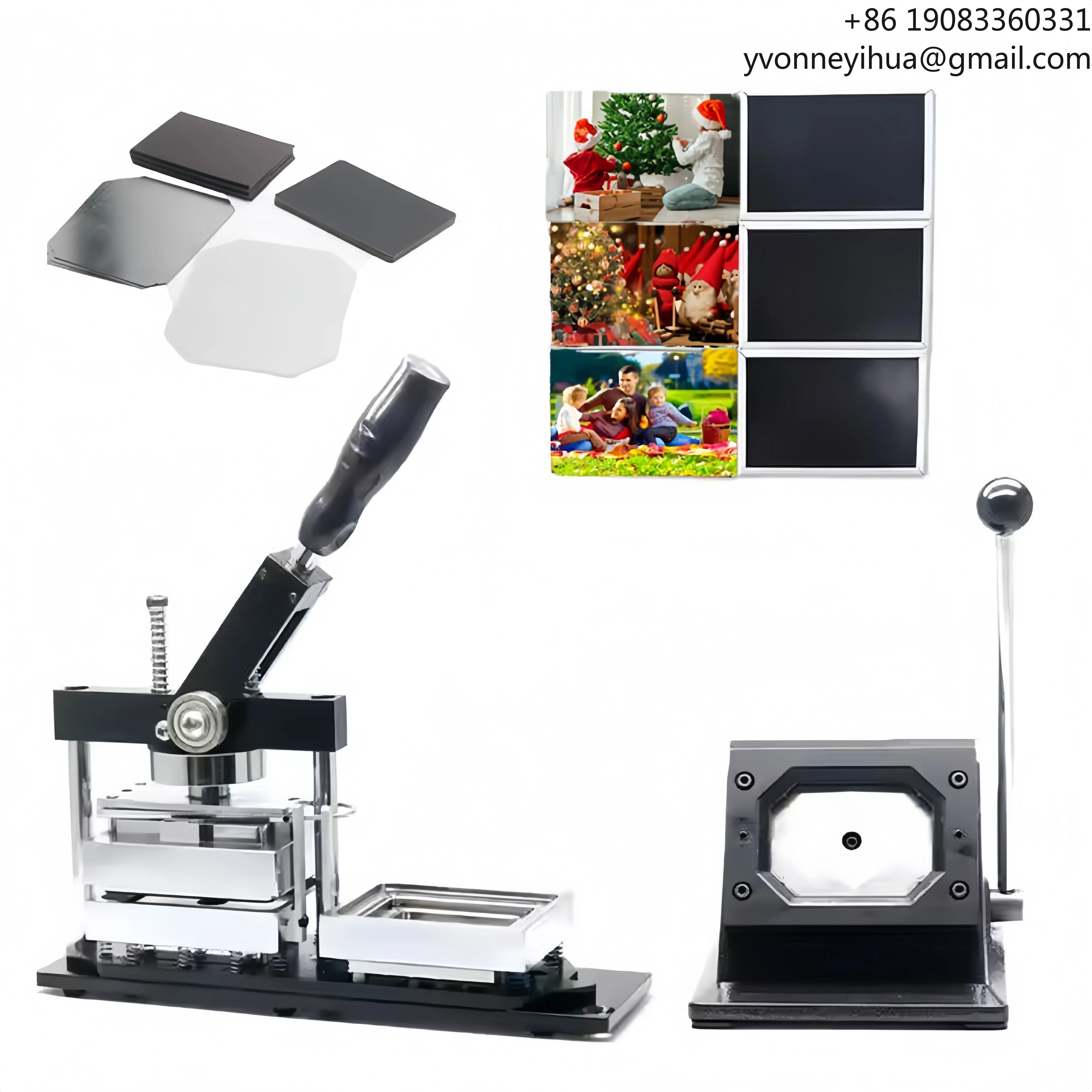 

Manufacturer 80*53mm DIY Photo Magnet Making Refrigerator Sticker Square Button Badge Making Machine