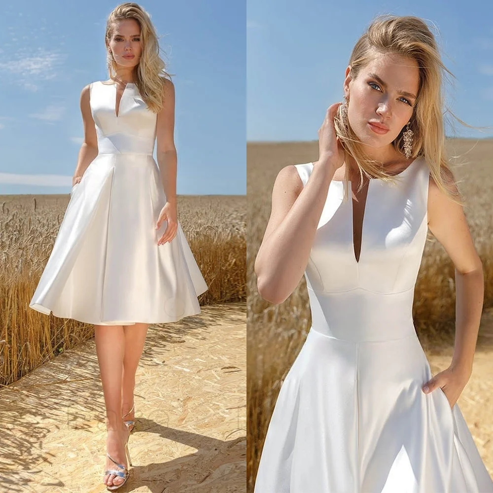

Customized Temperament Satin Special Occasion Gowns High Quality O-Neck Sleeveless Celebrity Gowns Exquisite Evening Gowns