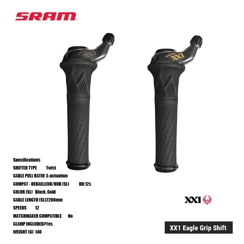 sram XX1 Eagle Grip Shift Grip Shift mechanism takes SRAM's original invention to an increased level of precision and durability