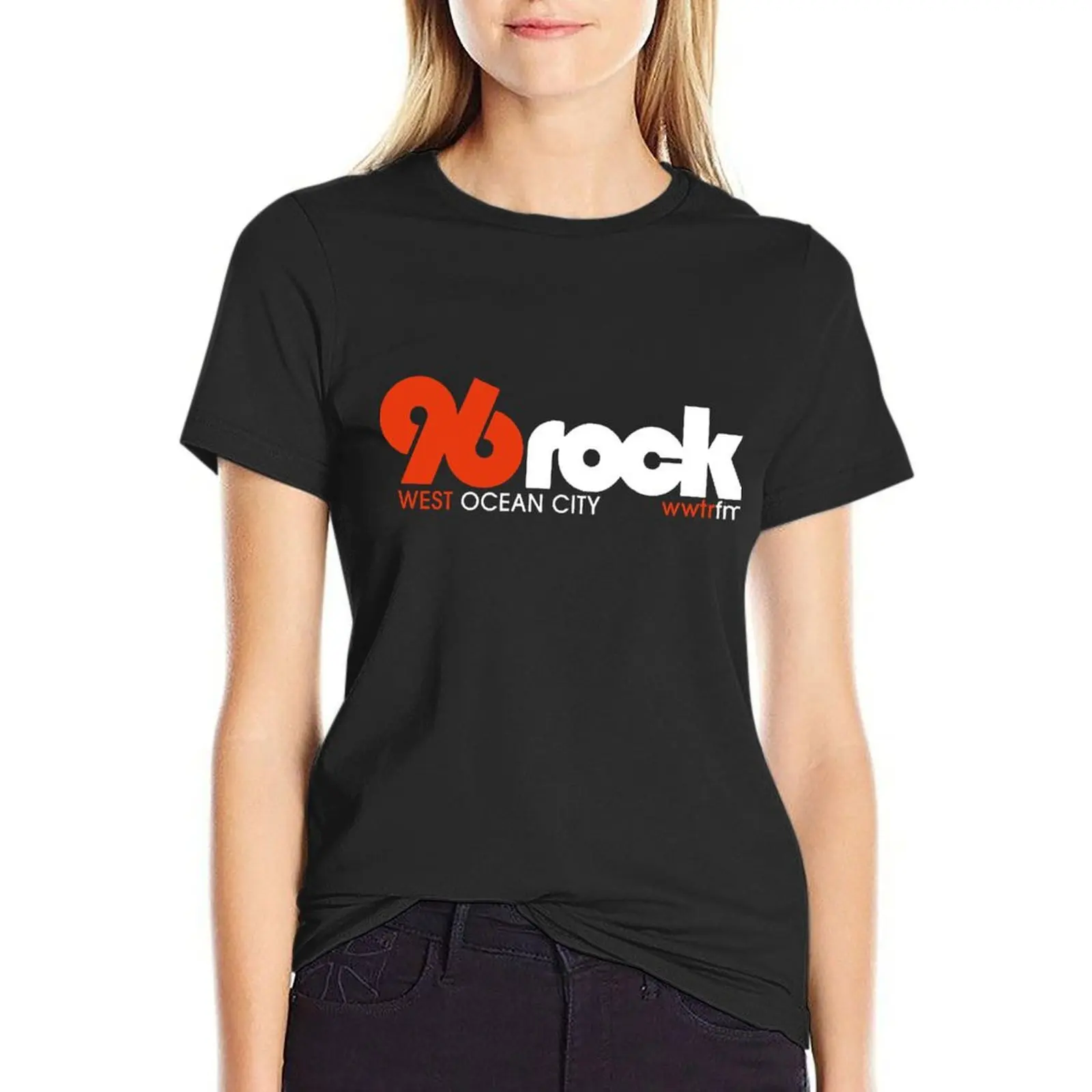 

96 Rock WWTR West Ocean City T-Shirt Female clothing oversized female Women tops