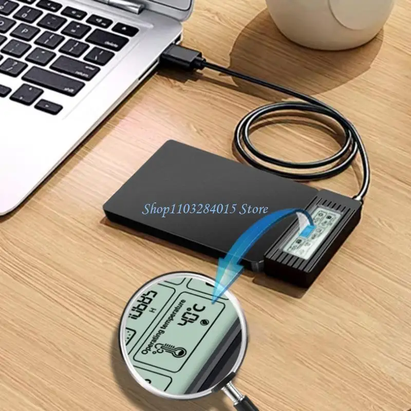 

R6FF USB3.1 TypeC HDDs Caddy Case Hard Drive Reader for 2.5 3.5 HDDs LED Display