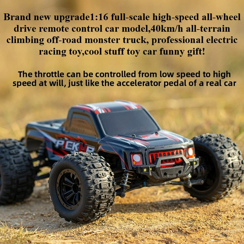 

Cool Stuff Toy Car Funny Gift-1:16 High-speed 4WD Rc Truck,Remote Control Car,Climb Off-road Rc Cars,Monster Truck,Toys for Kids