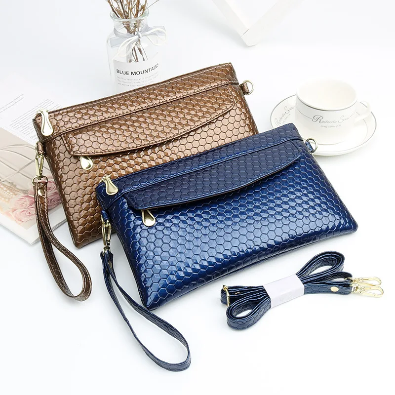 Fashion Women Shoulder Bag PU Leather Crossbody Bag Diamond Lattice Ladies Wallet Clutch Messenger Bag Flap Bag Female Handbags