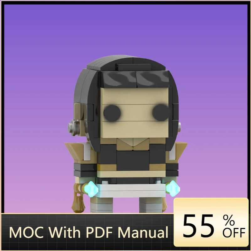 

166 PCS MOC Famous Movie Character Cool Warrior Brickheadz Model Building Block DIY Assembly Bricks Toy For Kids Christmas Gifts