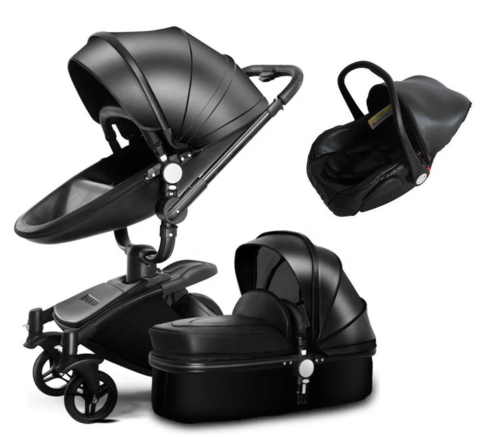 

Hot Selling 2024 Black Baby Jogger Stroller Luxury Pram 3 1 Luxury Car Buggy Features Directly Manufactured Popular Russia