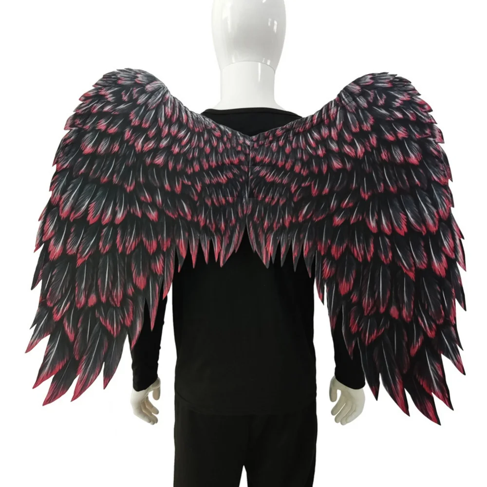 Angel Feather Wings Halloween Cosplay Foldable Wings Fallen Fairy Witch Props for Christmas Party