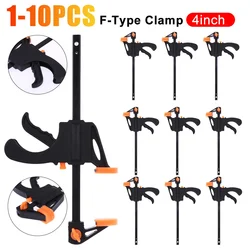 1-10PCS 4 Inch F Type Woodworking Work Bar Clamp Clip F Clamp Ratchet Release Sergeants for Carpentry Tool DIY Hand Tools