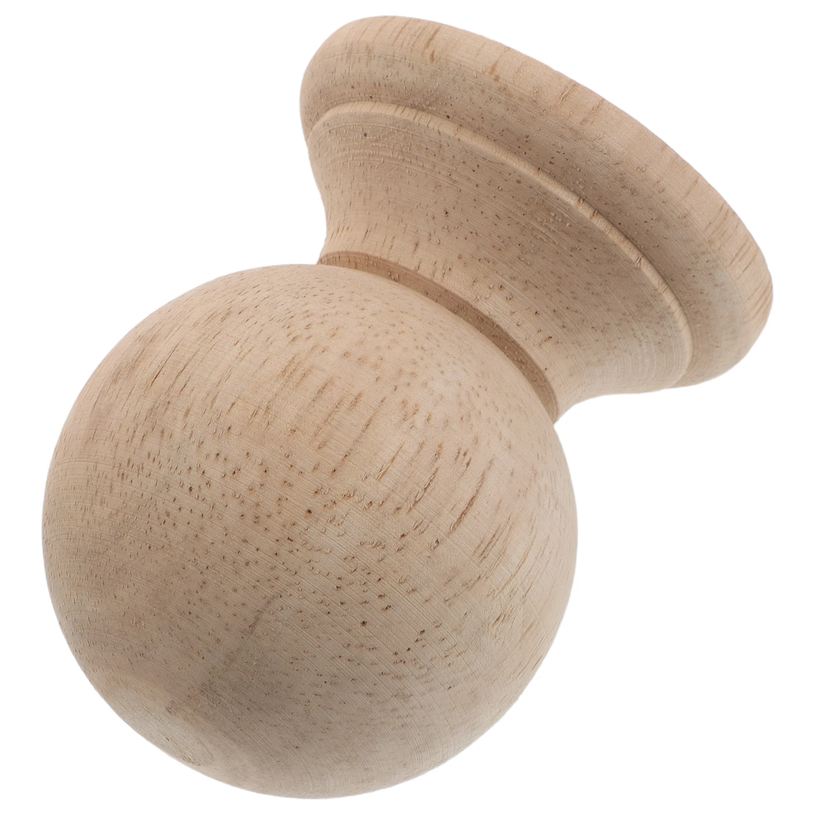 

Round Wood Ball Finial Unfinished Solid Hardwood Carved Cap for Garden Fence Post Staircase Baluster Topper Decorative Wood