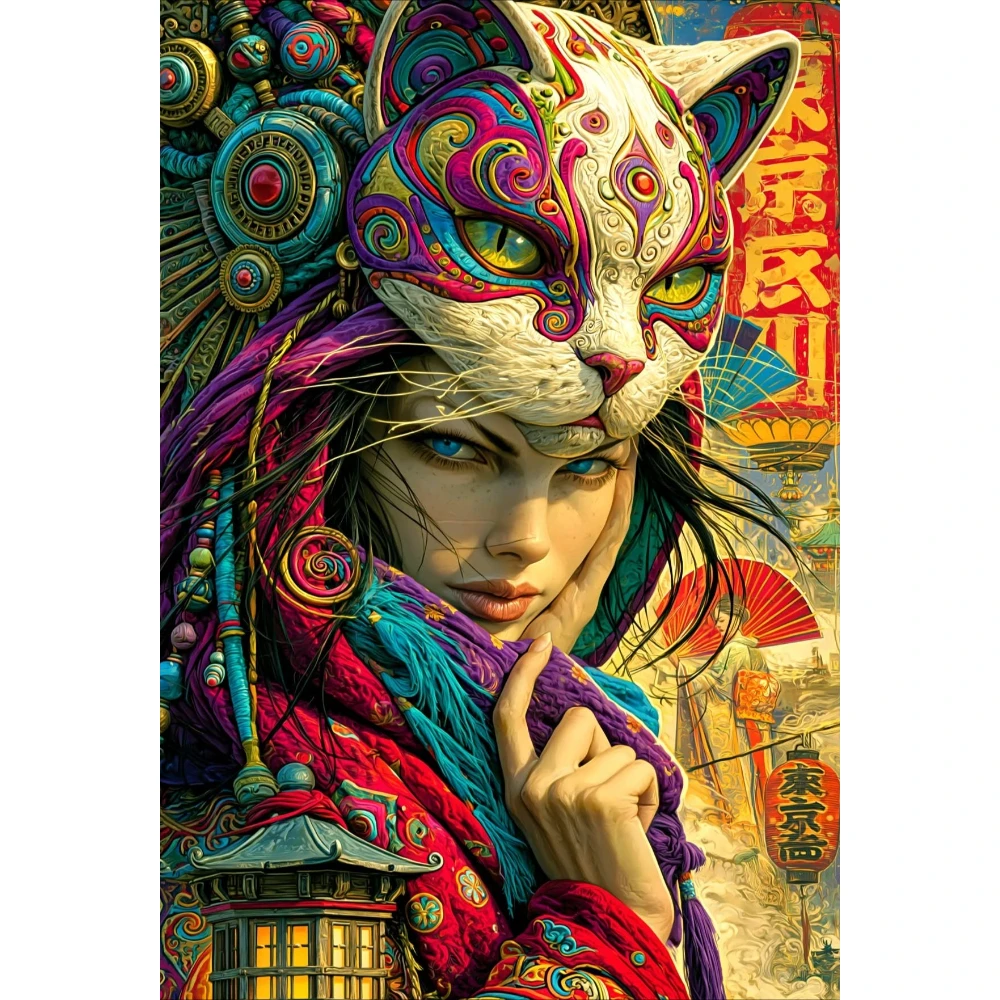 quebra-cabeca-de-retrato-de-mulher-e-gato-500-1000-1200-2000-pecas-atividade-familiar-diy-jogos-relaxantes-para-decoracao-de-quarto-e-presente