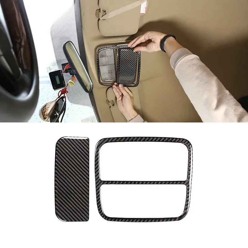 

Soft Carbon Fiber Car Roof Reading Light Frame Cover Sticker Trim Accessories For Honda CRV CR-V 2007 2008 2009 2010 2011