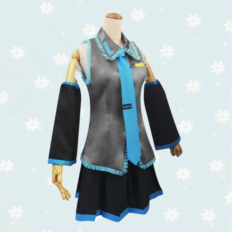 애니메이션 캐릭터 공연 의상 하츠네 애니메이션 의상 코스프레 의상 스커트 같은 스타일의 의상 가발 할로윈 카니발 파티 의상