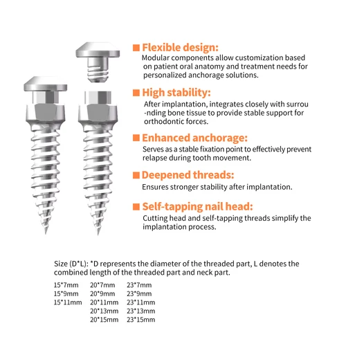 Imagen 2 del producto SmileRevive Dental ‌   Tornillos de anclaje para implantes de ortodoncia ‌   Kits de mango de destornillador dental de dispositivo de anclaje temporal
