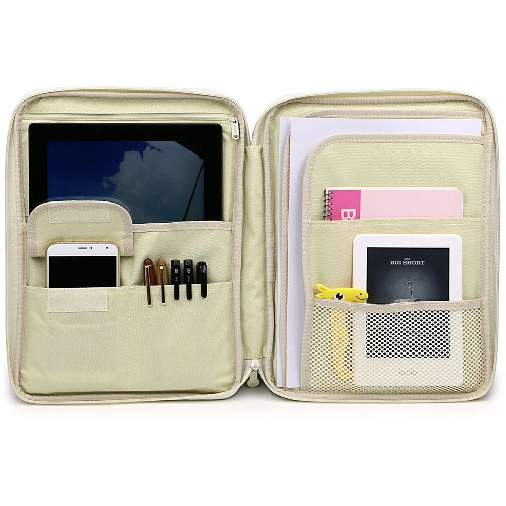 

Waterproof A4 Document Bag Multi-Functional Portfolio Organizer Business File Holder Travel Zipper Briefcase Storage Case For