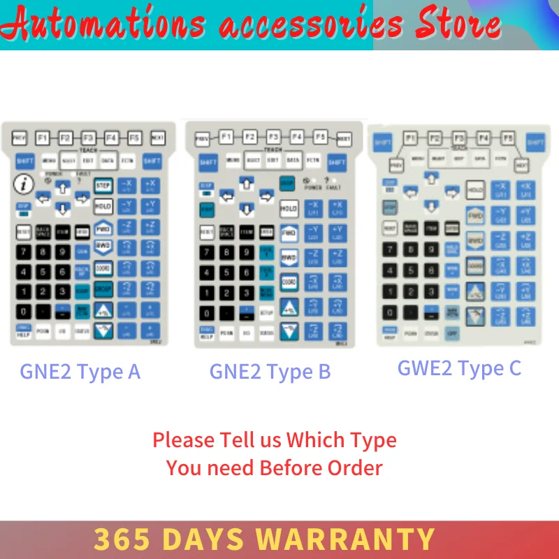 Folha de membrana para robô ensinar pingente, teclado teclado filme teclado, AWE3, AWE1, AWE2, MK2, GNE2, SWE2, SW2E2