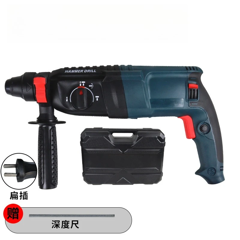 مطرقة كهربائية ذات ساق مستديرة، مطرقة كهربائية ثلاثية في واحد عالية الطاقة، مكونة من ثلاثة أغراض 26 مطرقة كهربائية خفيفة